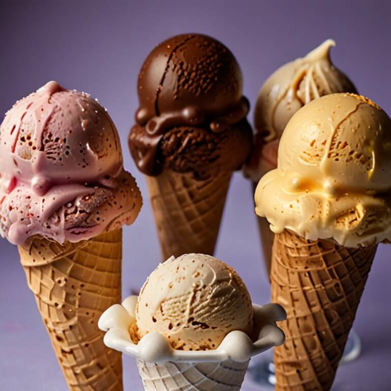 Variety of Ice Cream Flavors